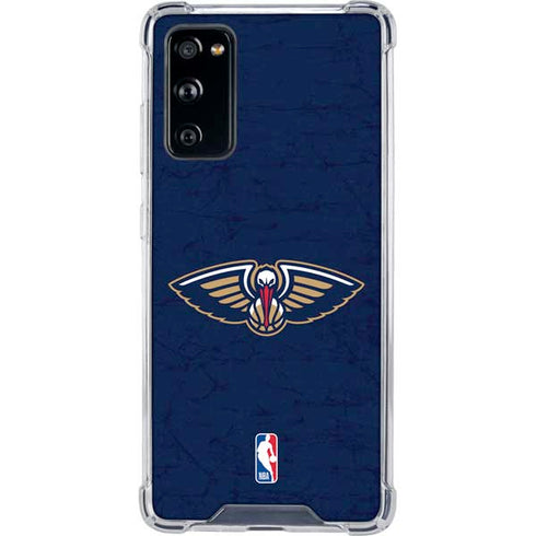 NBA New Orleans Pelicans Distressed Galaxy S20 FE Clear Case